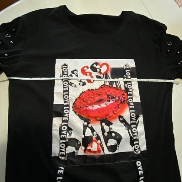 Fashion Nova kiss love tunic dress with tulle black - Picture 12 of 15